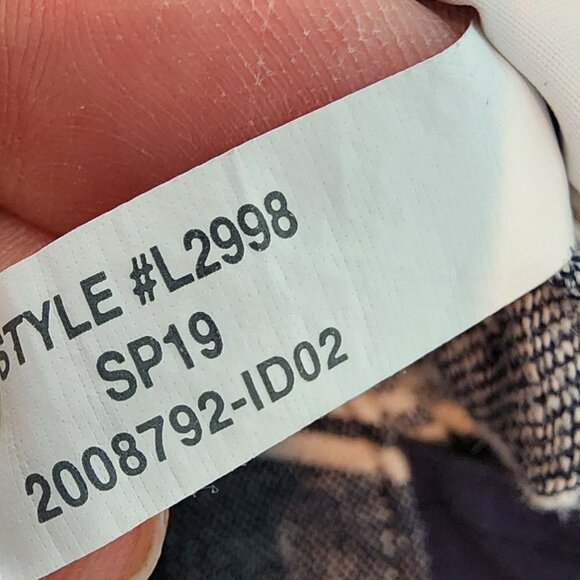 Madewell Linen Cotton Blend Paperbag Pants High Rise Blue Railroad Stripe Pant 4 - Picture 10 of 13